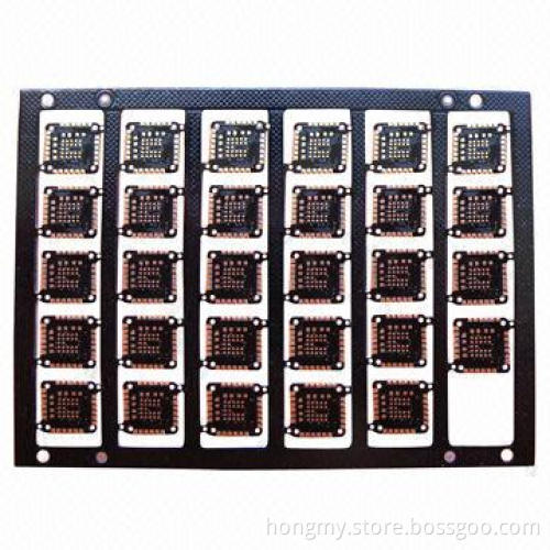 4 Layers PCB, Plated Half Hole, Black Solder Mask with BGA